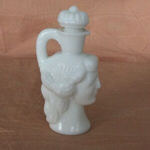 Vintage Avon Cologne Bottle Grecian Pitcher wome’s’ head color white